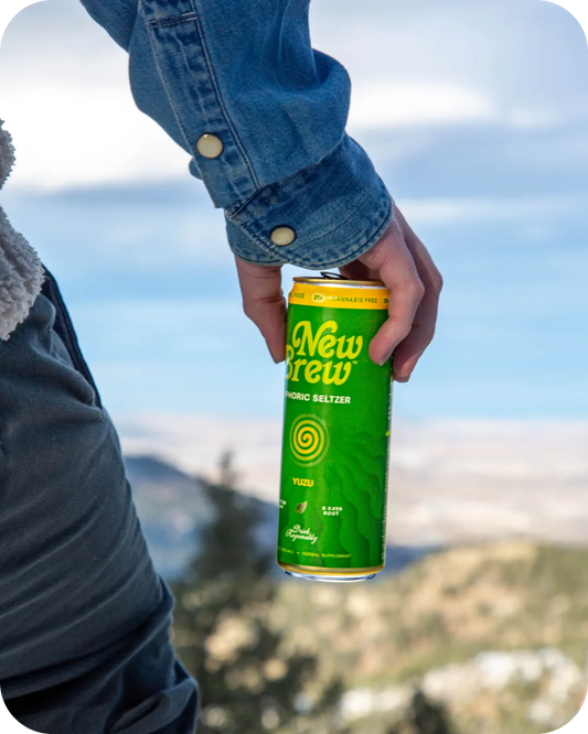 New Brew | Yuzu Euphoric Seltzer – Kratom & Kava Drink | 6-pack