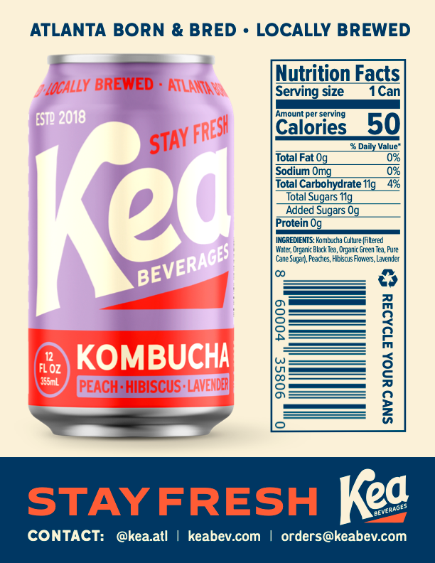 Kea Beverages | Peach, Hibiscus, & Lavender