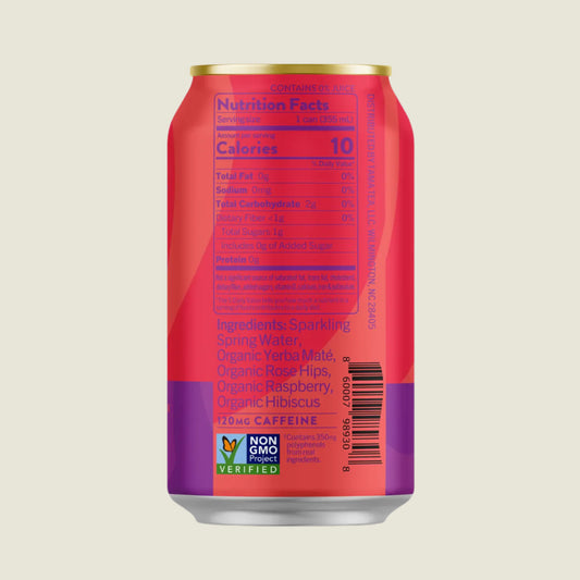 Tama Tea | Rose Lime Sparkling Yerba Maté | 6-pack