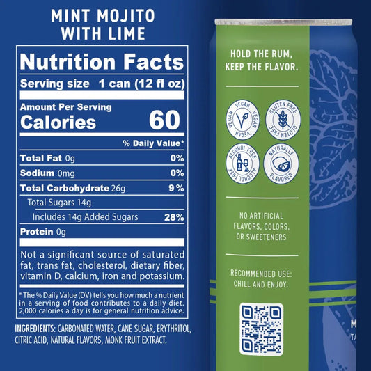 Better Than Booze | Non Alcoholic Mint Mojito with Lime Mocktail | 6-pack