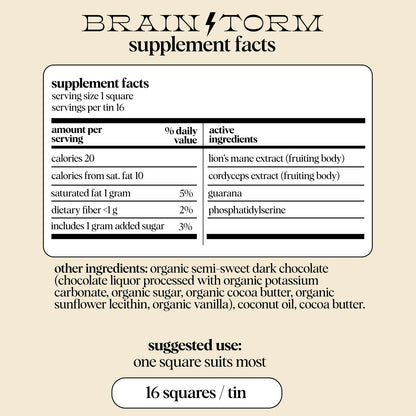 Alice | Brainstorm (Mushroom Chocolates For Focus)