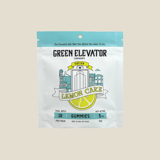 Green Elevator | Lemon Cake Gummies 5mg