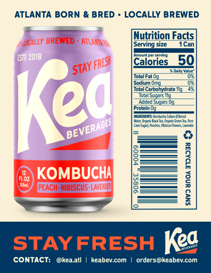 Kea Beverages | Peach, Hibiscus, & Lavender