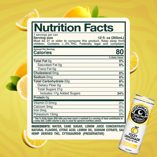 Moonwater | Fizzy Lemon | 6-pack