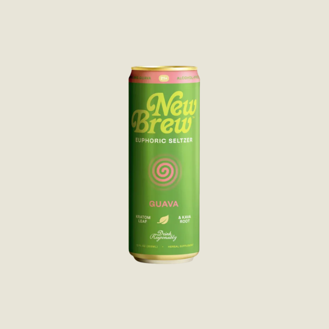 New Brew | Guava Euphoric Seltzer – Kratom & Kava Drink