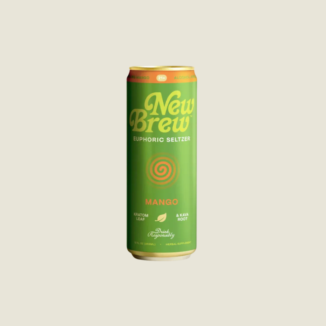 New Brew | Mango Euphoric Seltzer – Kratom & Kava Drink