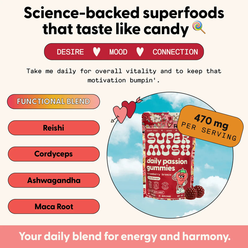 Super Mush | Daily Passion Gummies 60ct-zoom-